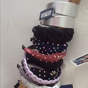 Silver and Black Pearl-Embellished Headband (choose 1)